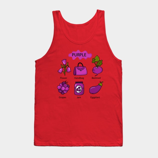 Purple Color Tank Top by Mako Design 